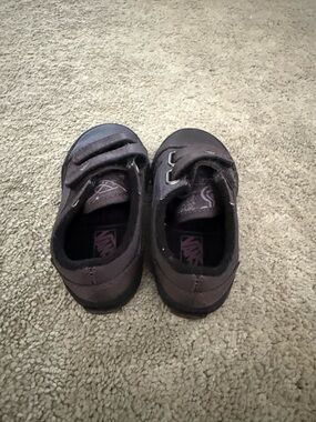 Vans Kids Black Velcro Canvas Casual Shoes